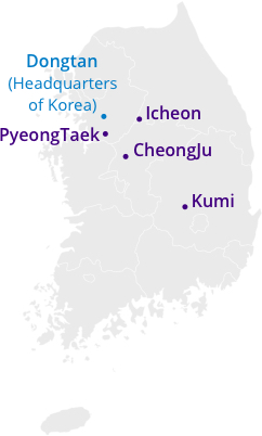 Map ok KLA Korea locations