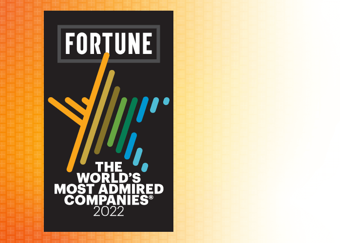 Fortune award for The World's Most Admired Companies 2022