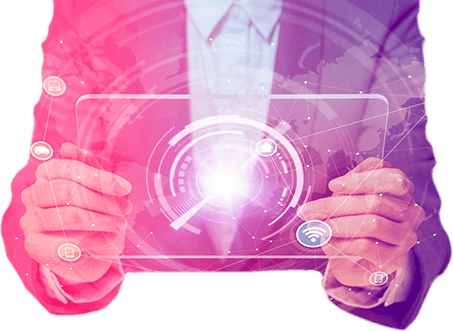 Person holding futuristic device