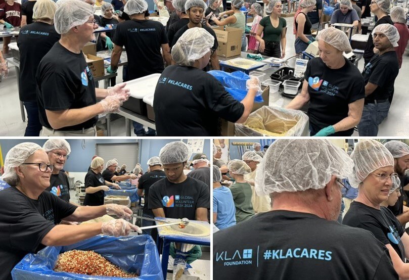 Employees in Chandler, Arizona help feed hungry children during KLA Foundation's Global Volunteer Week.