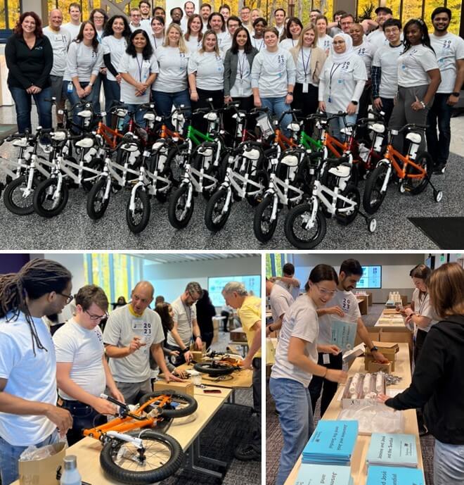 Employees built 20 bikes for donation to Free Bikes 4 Kidz-Detroit and assembled approximately 1,500 STEM kits for local youth served by Science is Elementary.