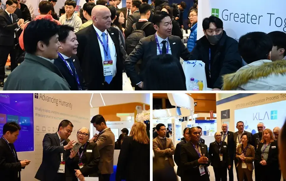 Large crowds gather at KLA's booth at SEMICON Korea 2024.