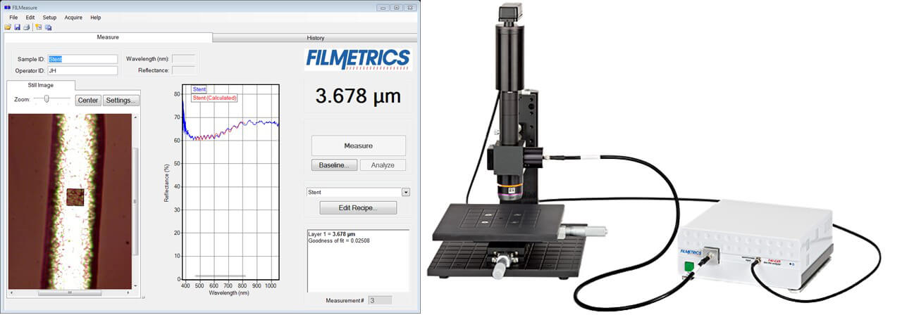 Filmetrics F40-EXR with optical microscope