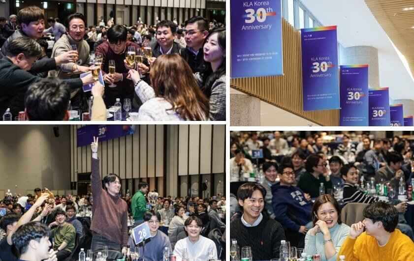 KLA Korea employees celebrate 30 years of supporting the electronics industry in East Asia.