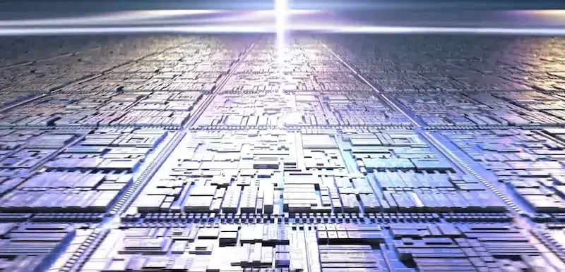 Image depicting the scale and complexity of semiconductor chips