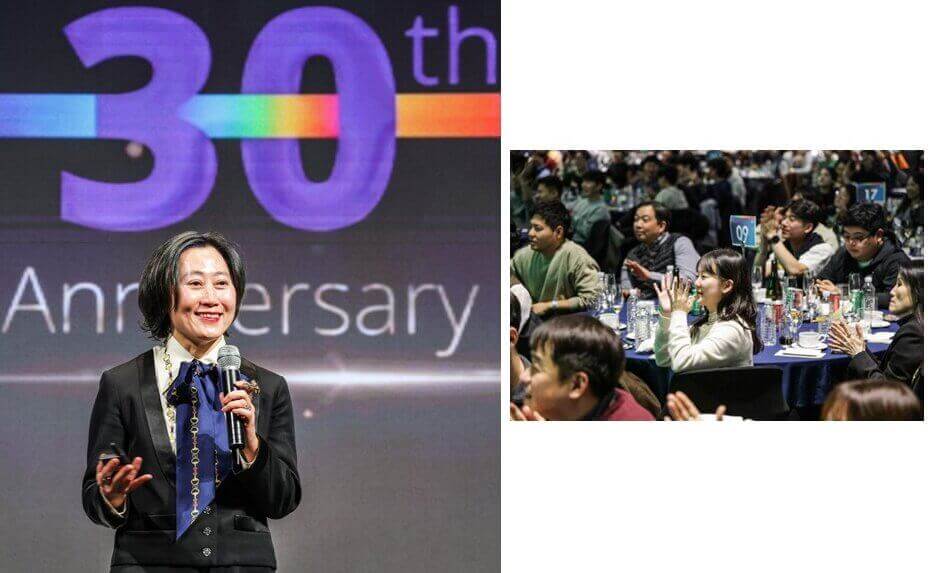 Yanghyong Kim, KLA Korea country president, celebrates 30 years of success with employees in South Korea.